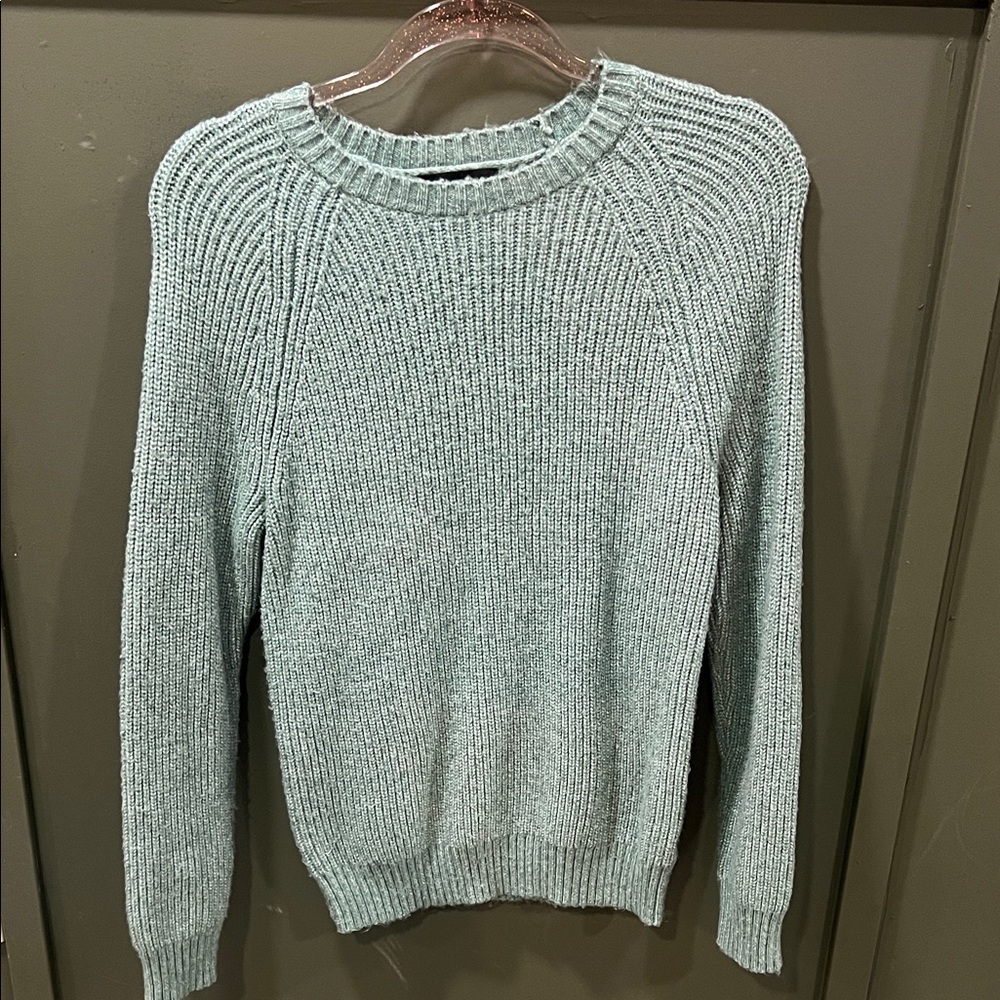 Express Men's Crewneck Sweater - Light Green